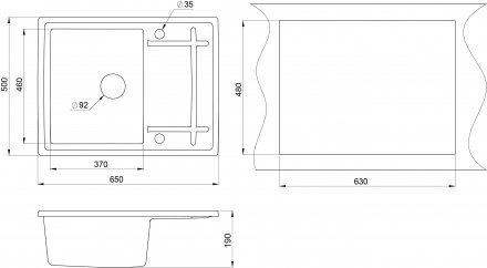 Кухонная мойка Granula GR-6501 пирит