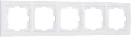 Рамка на 5 постов (белый, basic) W0052001 Werkel